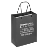 Boutique Imprinted Shopping Bags Black - Laminated (Large) [Min. Order Qty: 500 Bags]