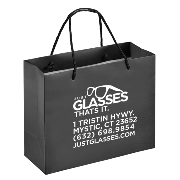 Boutique Imprinted Shopping Bags Black - Laminated (Large) [Min. Order Qty: 500 Bags] - Image 2